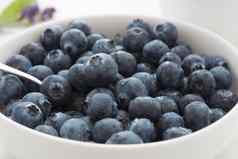 新鲜的多汁的蓝莓