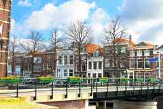 典型的荷兰景观小镇gorinchem荷兰