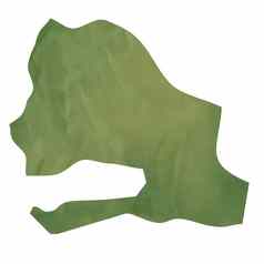 绿色纸地图塞内加尔