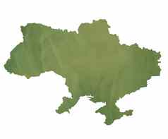 乌克兰地图绿色纸