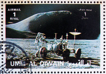 邮资邮票嗯AL-QUWAIN宇航员月球探测器