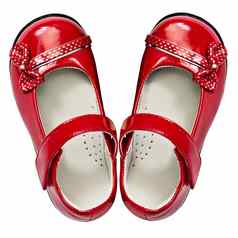 婴儿红色的鞋子