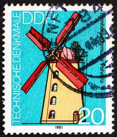 邮资邮票民主德国风车pahrenz德国