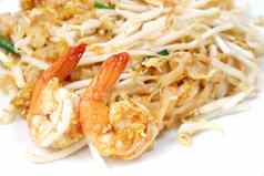 泰国食物风格炒大米面条垫泰国