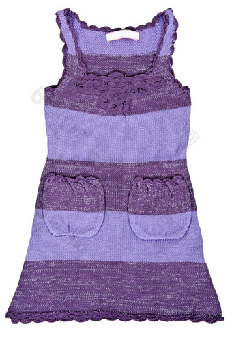 紫色的针织婴儿衣服口袋