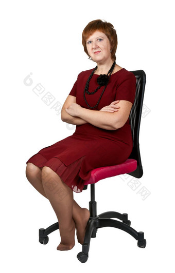 中年女人椅子
