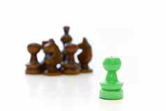 国际象棋块相反领袖