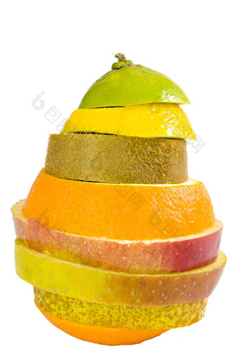 水果组成<strong>猕猴桃</strong>橙色<strong>苹果</strong>石灰<strong>柠檬</strong>片
