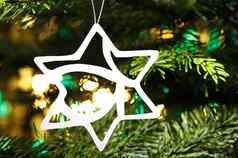 明星形状圣诞节点缀圣诞节树