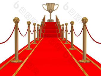 黄金杯赢家红色的地毯路径