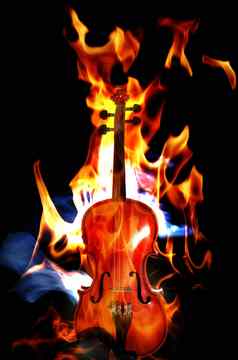 燃烧燃烧的小提琴