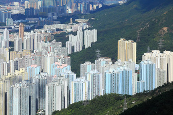 在香港香港拥挤的建筑