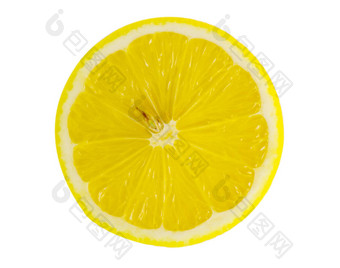 片柠檬孤立的白色背景