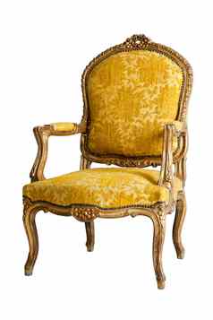 奢侈品黄色的扶手椅