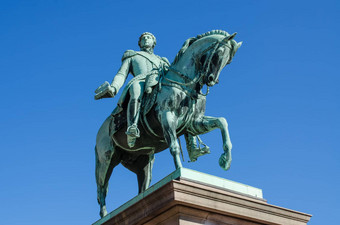 雕像王卡尔Johan奥斯陆