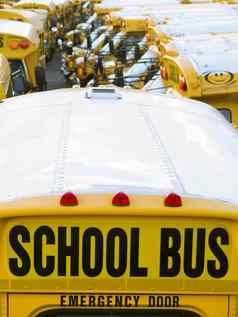 学校公共汽车停车