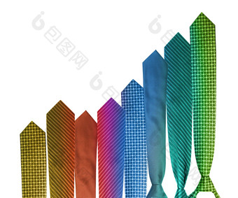 色彩斑斓的领带业务图