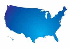 北美国蓝色的地图