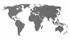 世界地图孤立的