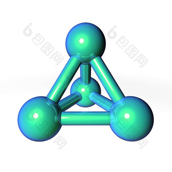 分子结构金属蓝绿色