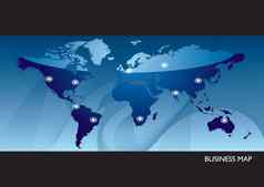 业务蓝色的世界地图