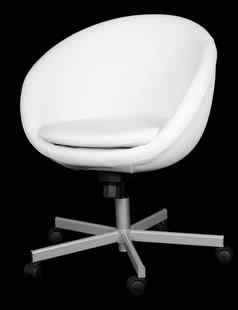 皮革现代白色办公室椅子