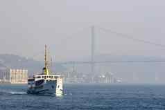 乘客渡船博斯普鲁斯海峡海峡伊斯坦布尔