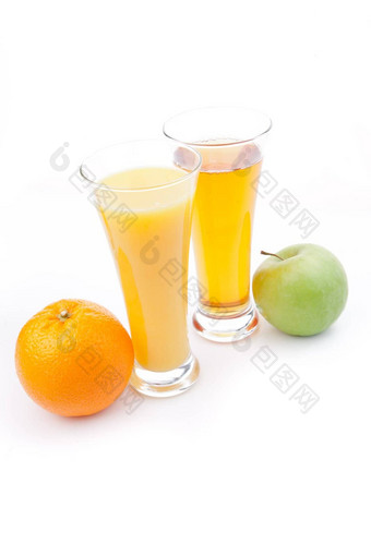 玻璃橙色汁玻璃苹果汁