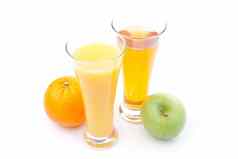 玻璃苹果汁玻璃橙色汁