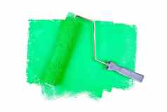 油漆辊绿色痕迹