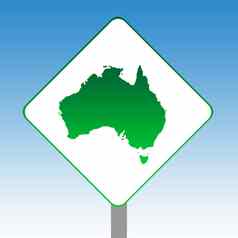 澳大利亚地图路标志