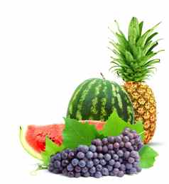 色彩斑斓的健康的新鲜的水果