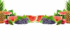 色彩斑斓的健康的新鲜的水果