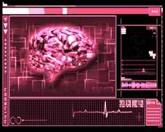 粉红色的大脑接口技术