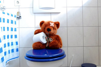 玩具泰迪熊厕所。。。