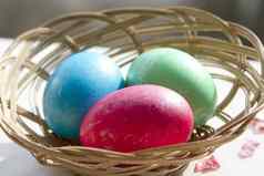 复活节篮子复活节鸡蛋