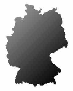 德国的轮廓地图