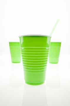 绿色塑料杯