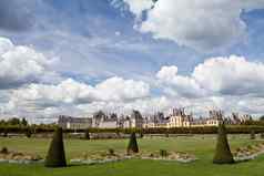 中世纪的皇家城堡枫丹白露巴黎法国加尔省