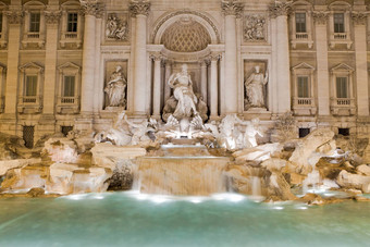 著名的意大利罗马具有里程碑意义的巴洛克式的喷泉特莱维《暮光之城》