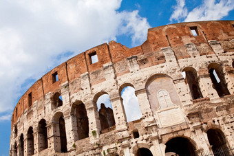 拱形外观古老的具有里程碑意义的圆形剧场罗马圆形大剧场罗马