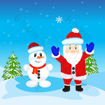 节日圣诞老人人模制雪