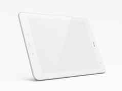 美丽的白色平板电脑白色背景