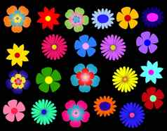 大集色彩斑斓的花