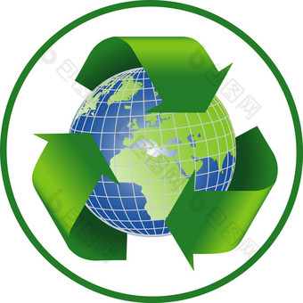 回收象征地球地球
