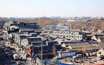 空中视图城市中心北京