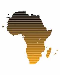 地图非洲广泛的行棕色（的）梯度