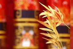 中国人一年场景人为造成的金竹子