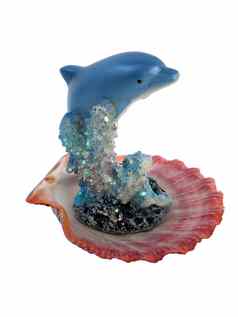 dolphine雕像珊瑚