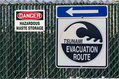 海啸疏散路线标志